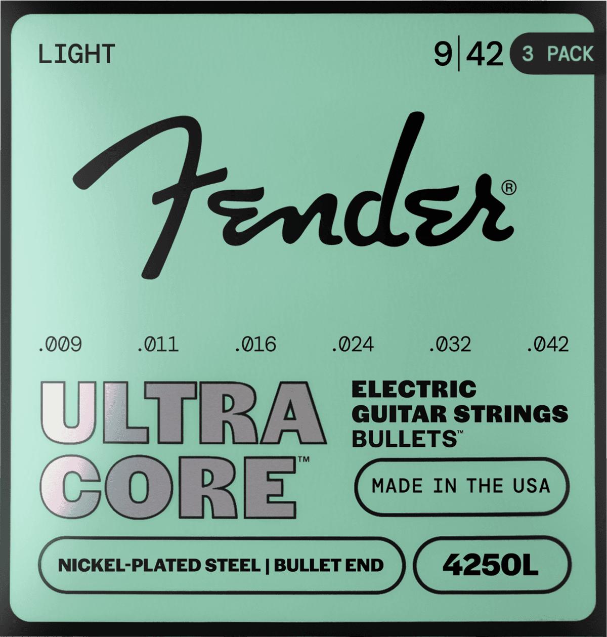 4250L 9-42 BULLET GUITAR STRINGS (3 SET)