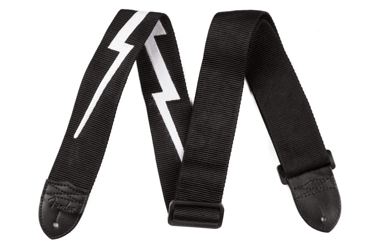 NYLON LIGHTNING BOLT STRAP BLK/WHT 2 IN