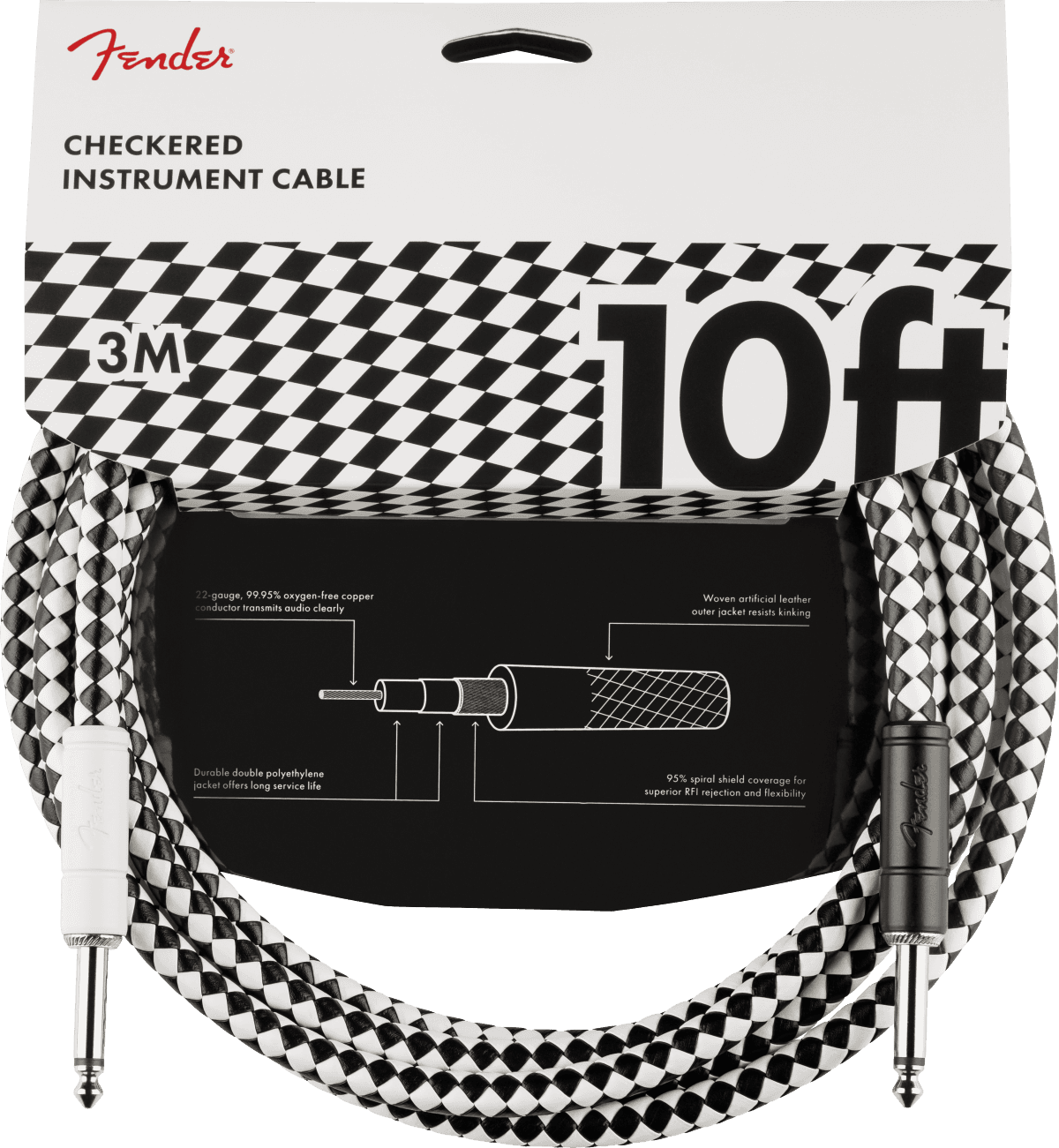 CHECKERBOARD PRO 10FT INSTRUMENT CABLE
