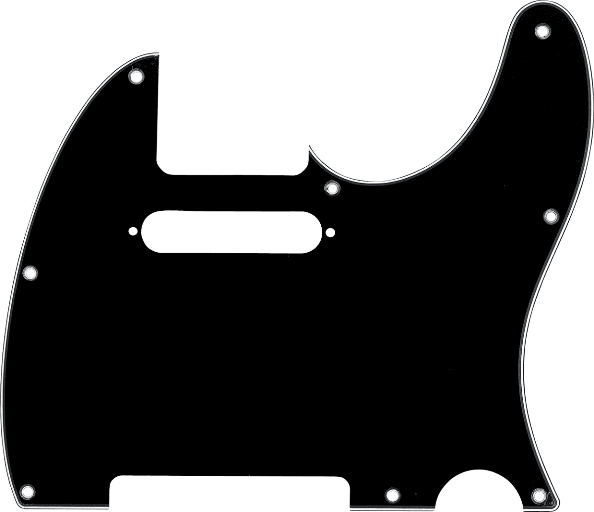 PICKGUARD TELE B/W/B 8 HOLE 3 PLY
