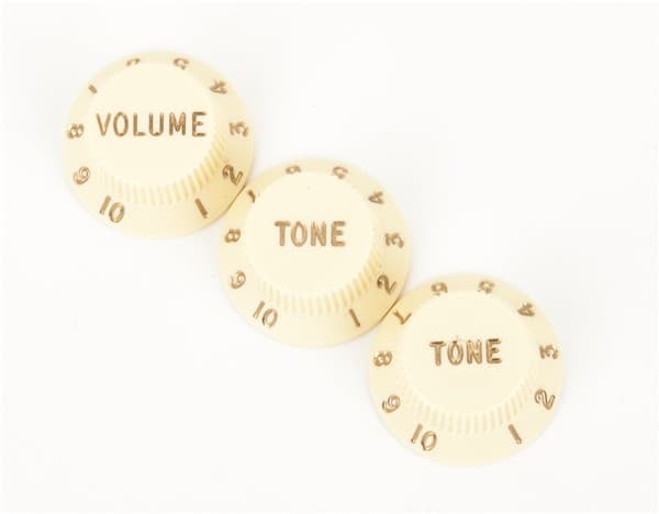STRAT KNOBS AGED WHITE (VOL/TONE/TONE) 3