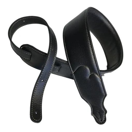 2.5 IN GLOVE LEATHER BLACK/NAT STITCH