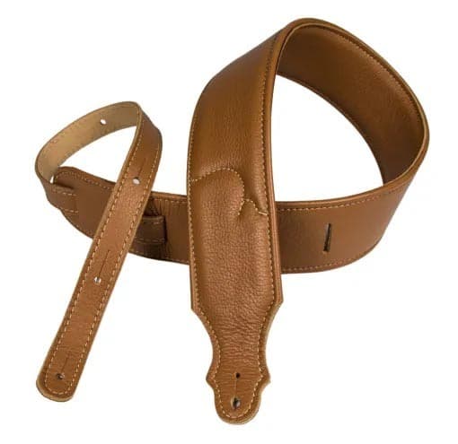 2.5 IN GLOVE LEATHER CARAMEL/NAT STITCH