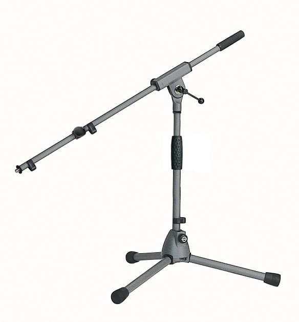 K+M LOW MICROPHONE STAND GRAY SOFT TOUCH
