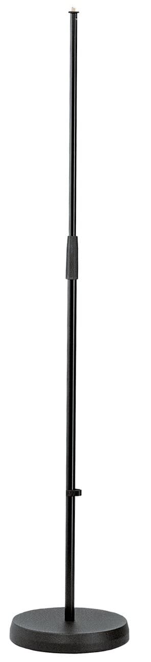 K+M BLACK STRAIGHT MICROPHONE STAND