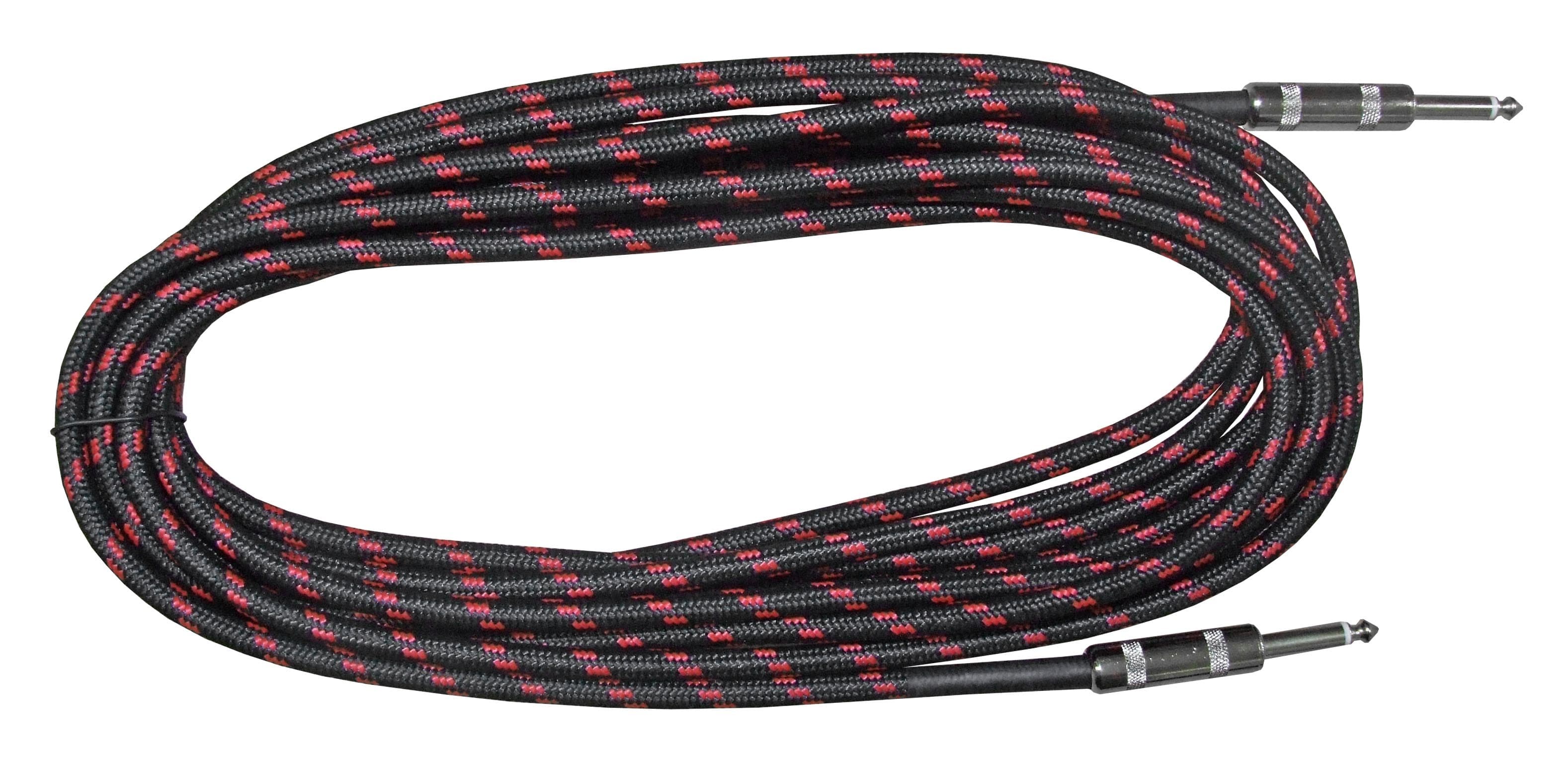 ROSETTI 20' GUITAR LEAD BLACK/RED ST-ST