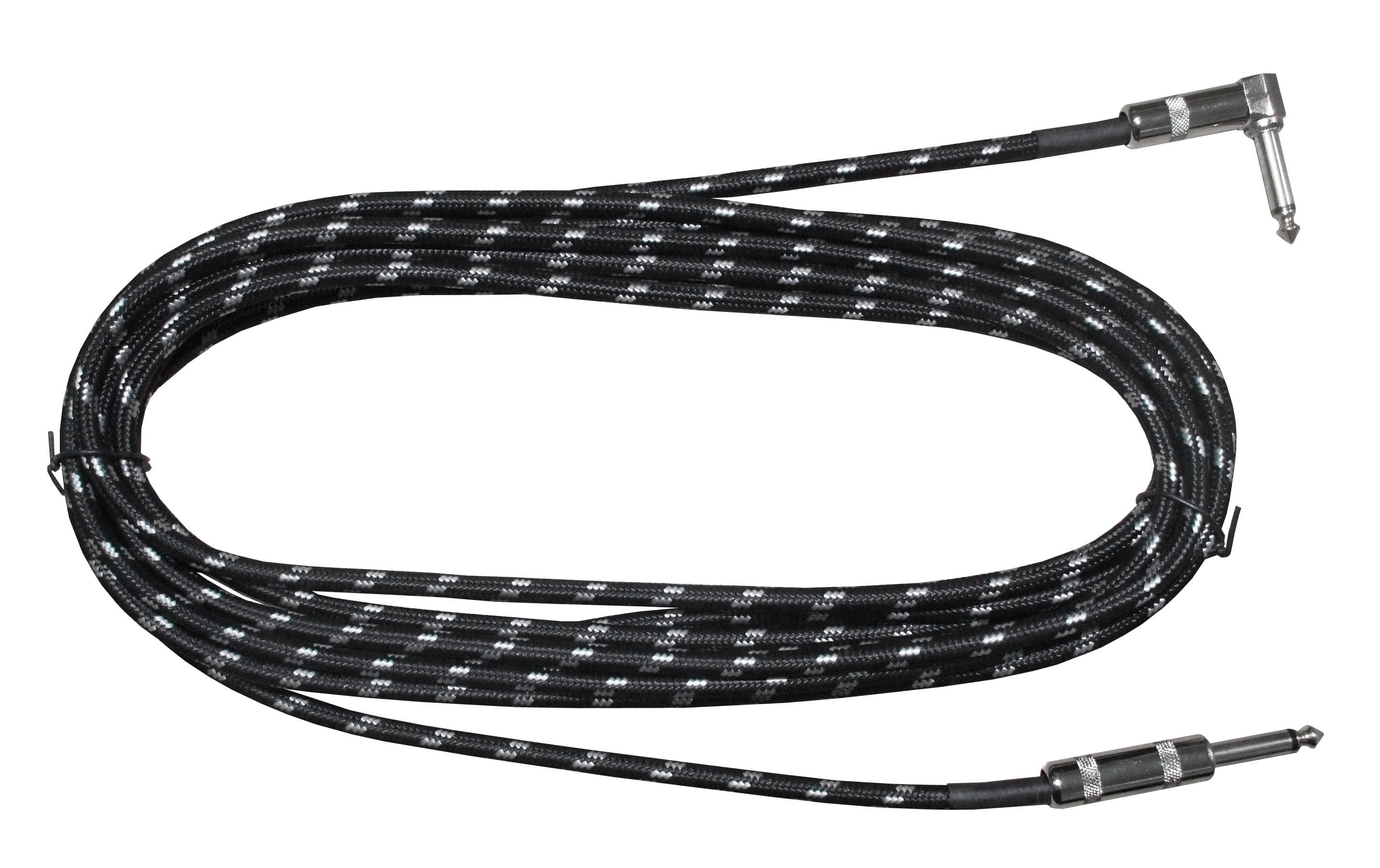 ROSETTI 20' GUITAR LEAD BLACK/SILV ST-AN