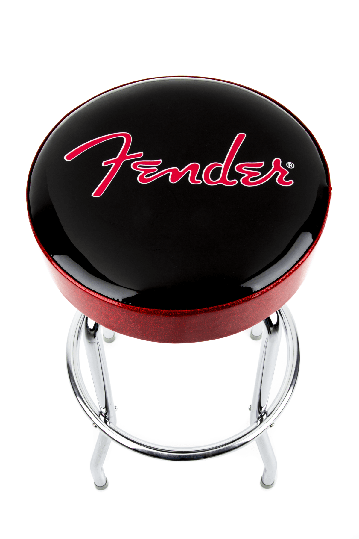 30 IN RED SPARKLE LOGO BARSTOOL BLK/RD