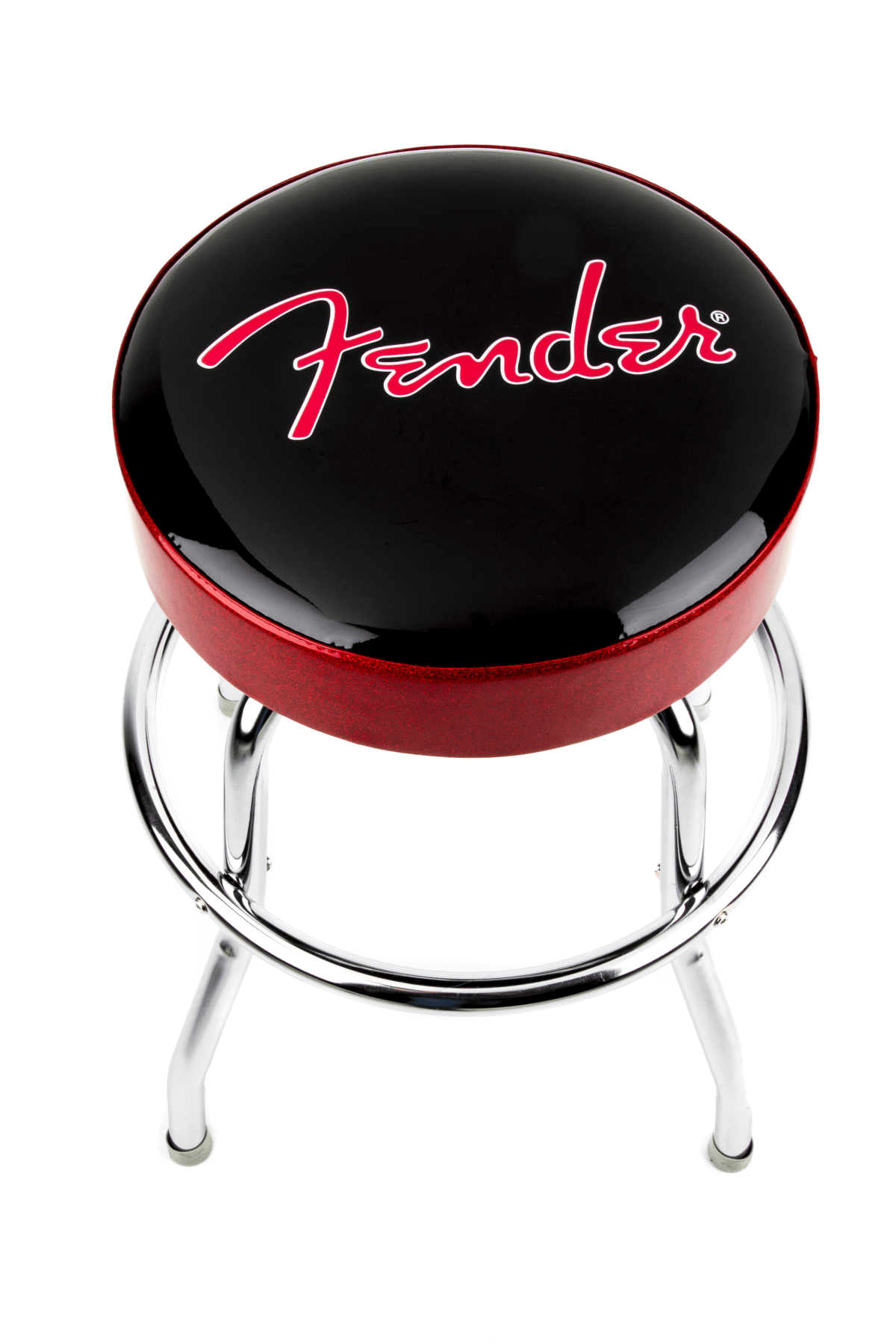 24 IN RED SPARKLE LOGO BARSTOOL BLK/RD