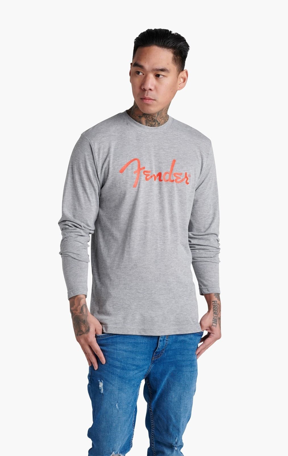 SPAGHETTI LOGO L/S T-SHRT HEATHER GR XXL
