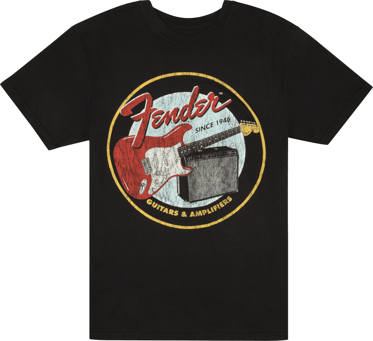 1946 GUITARS & AMP T-SHIRT VIN.BLK XXL