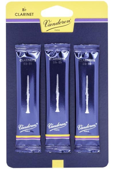 VANDOREN Bb CLARINET REED CARD OF 3