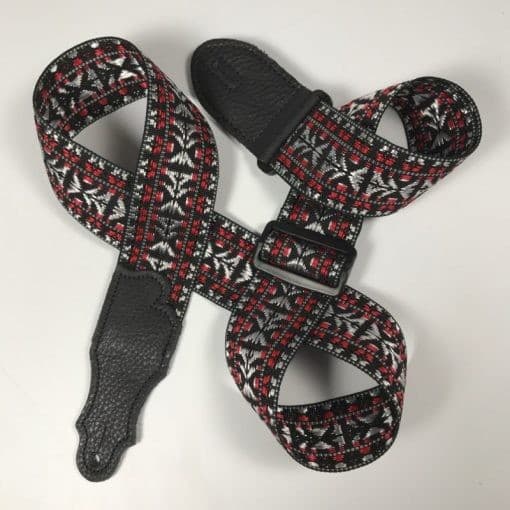 2 IN RED NYLON/BLACK GLOVE LEATHER END