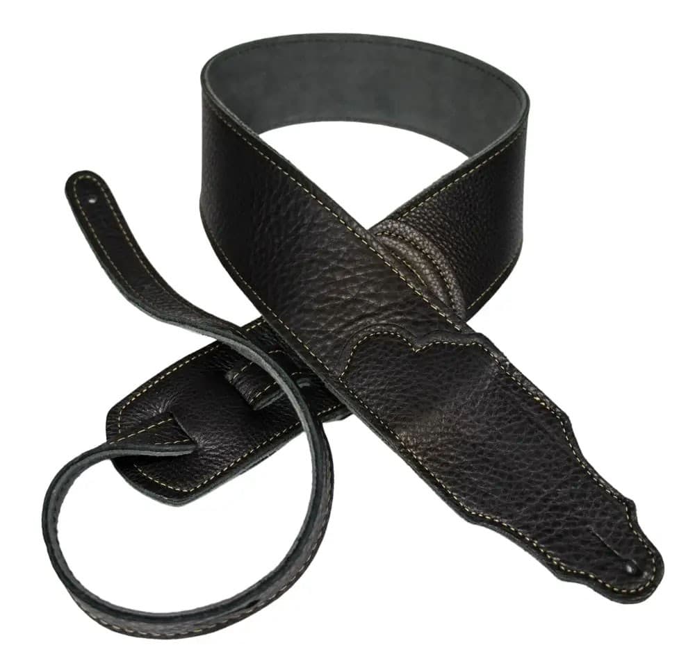 2.5 IN BLACK GLOVE/GOLD STITCH