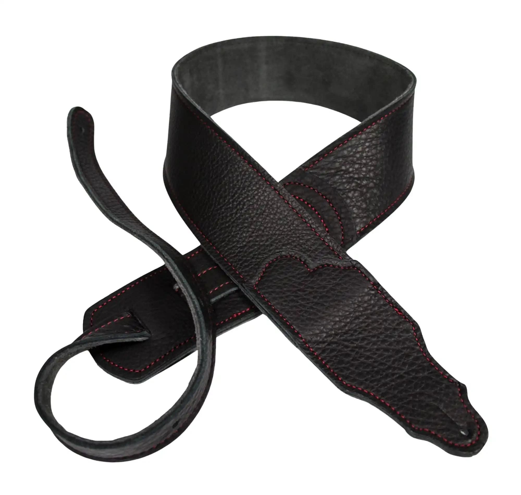 2.5 IN BLACK GLOVE/RED STITCH