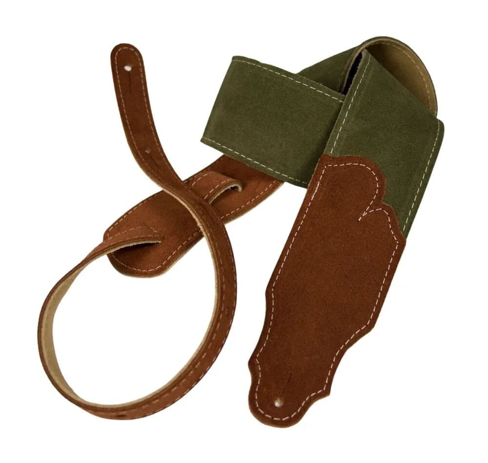 2.5 IN OLIVE SEDONA SUEDE/NAT STITCH