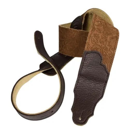 2.5 IN EMBOSSED SUEDE/GLOVE CARAMEL/BLK
