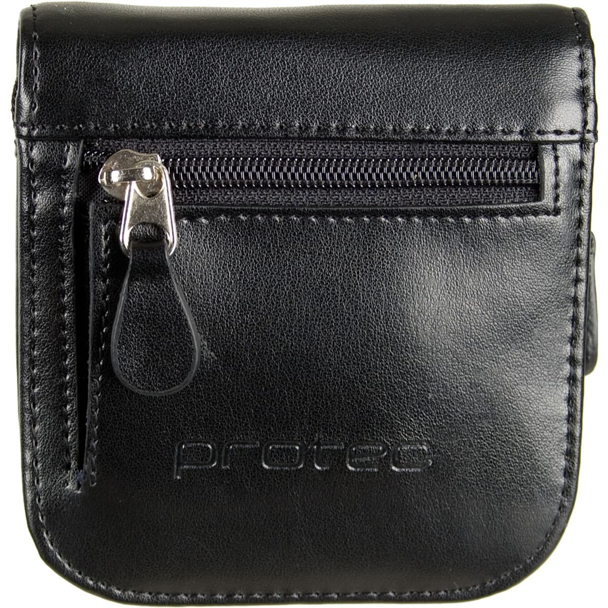 PROTEC SMALL BRASS 2 PCE LEATHER POUCH