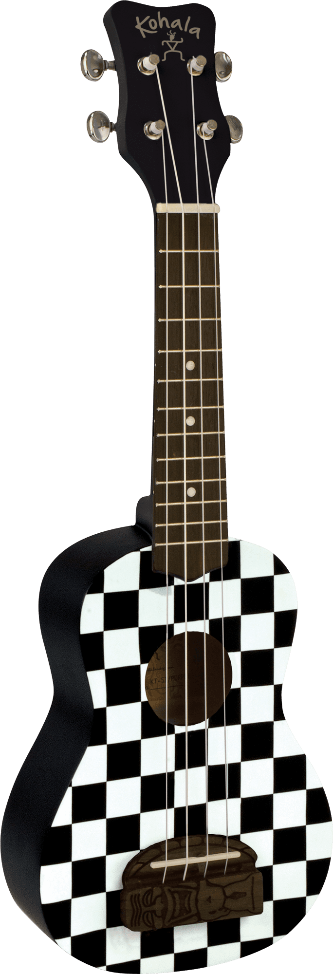 KOHALA SOPRANO UKULELE TIKI CHECKERBOA