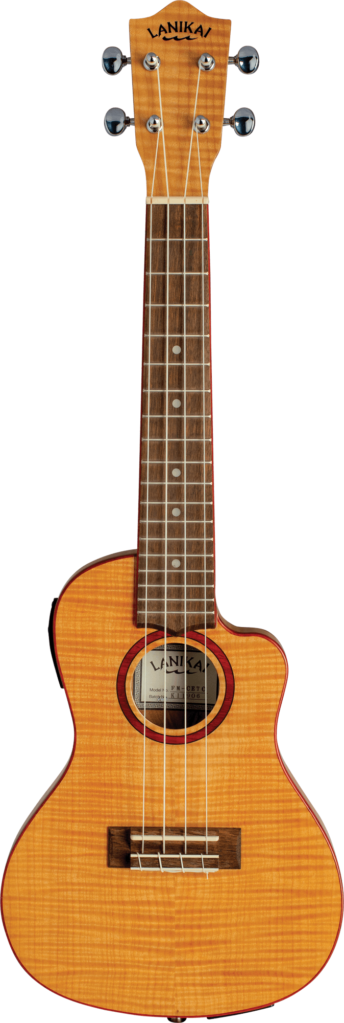 LANIKAI CONCERT UKE T/BODY FLAME MAP.BAG