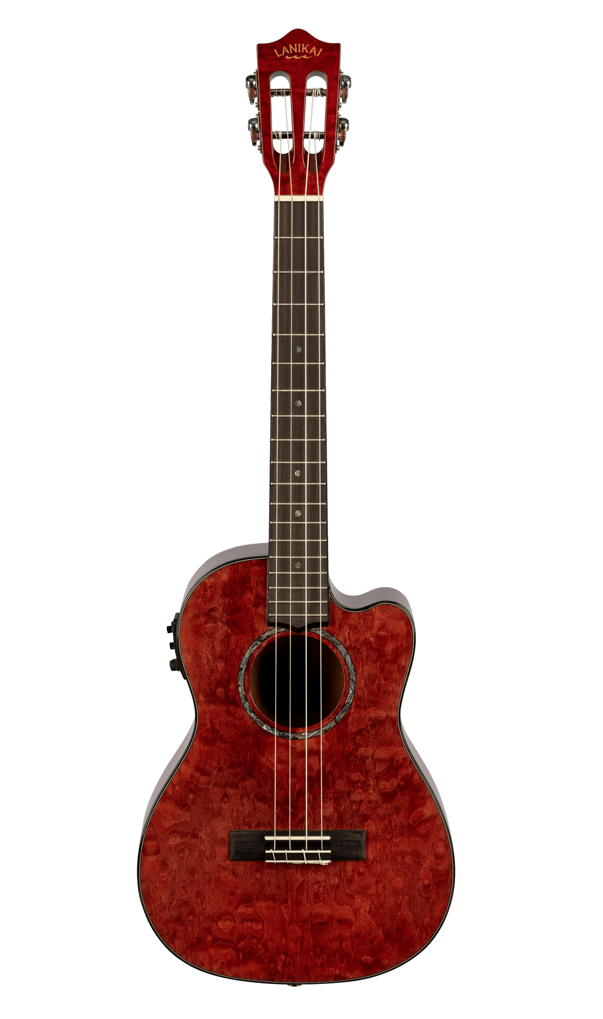 LANIKAI BARITONE UKE QUILTED MAPLE RED