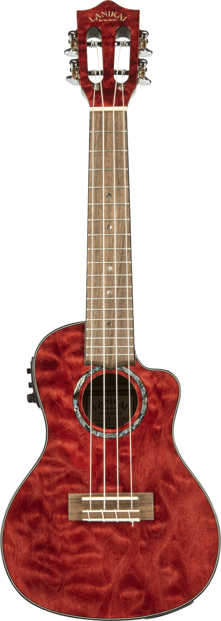 LANIKAI CONCERT UKE QUILTED MAPLE RED