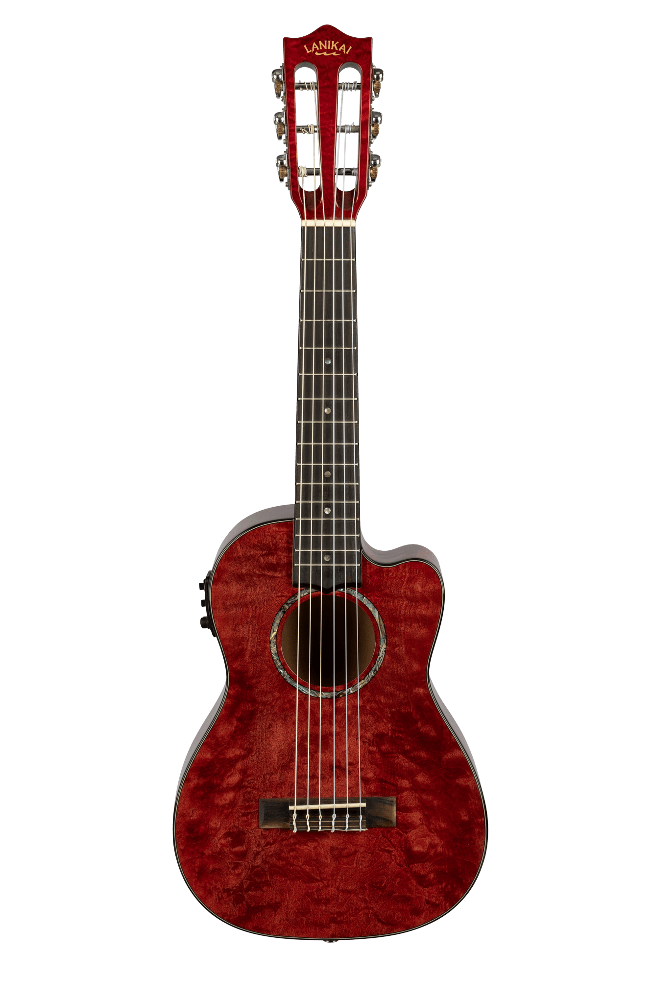 LANIKAI GUITARLELE QUILTED MAPLE RED CE