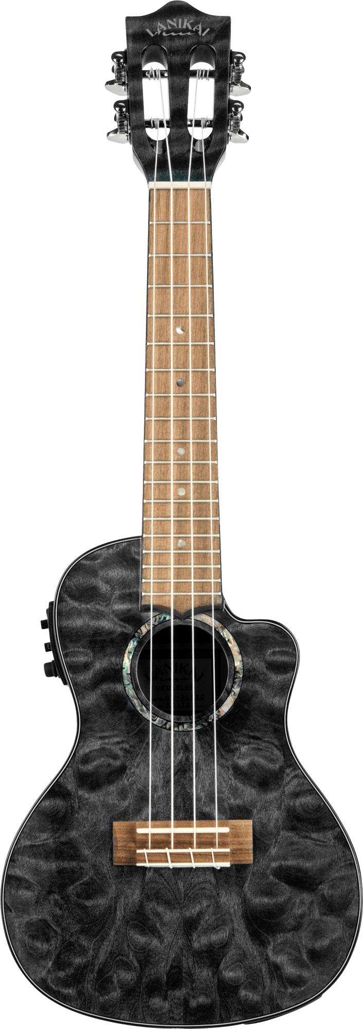 LANIKAI TENOR UKE QUILTED MAPLE BLK