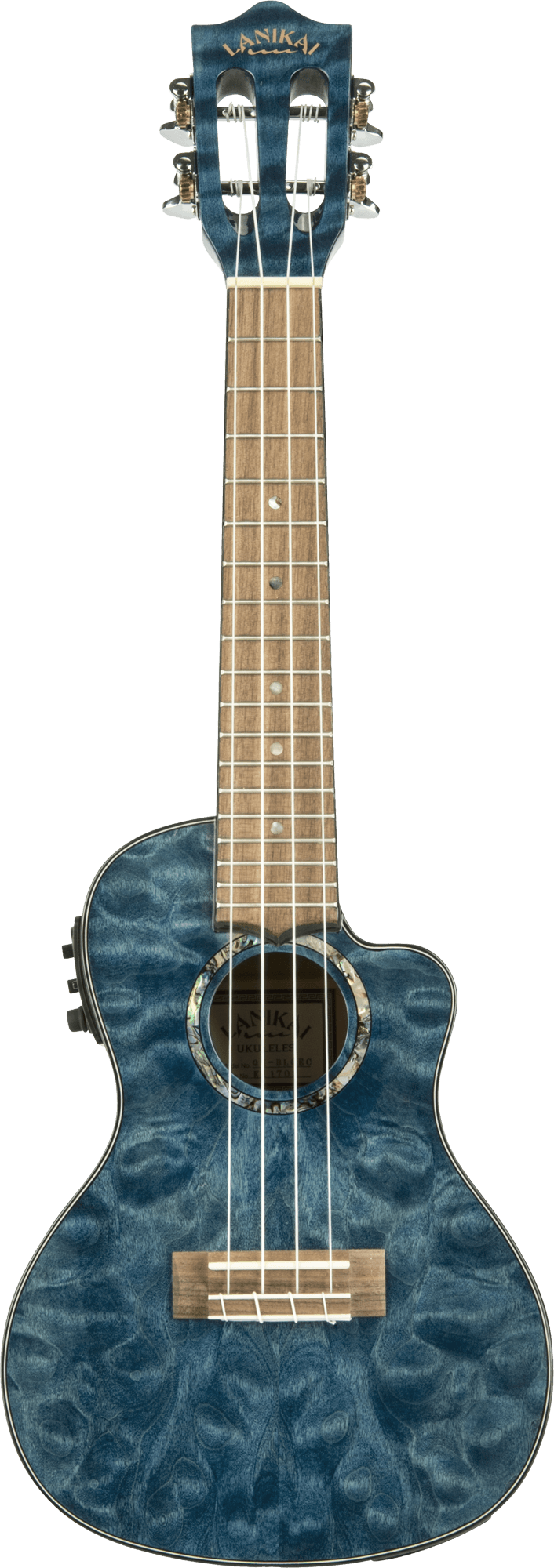 LANIKAI CONCERT UKE QUILT MAPLE BLUE