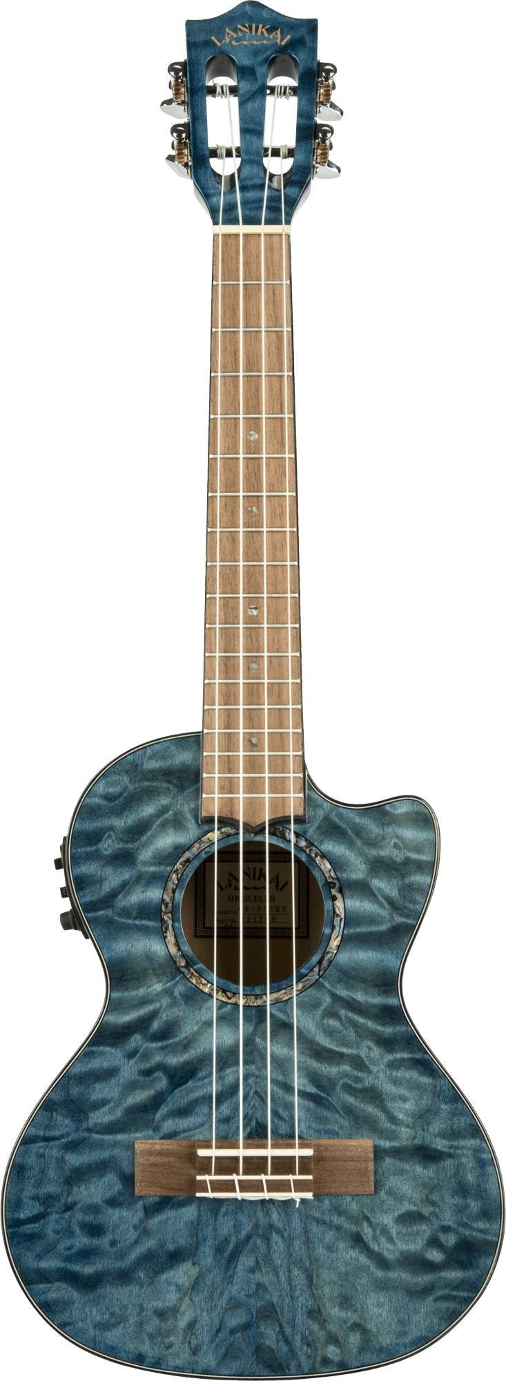 LANIKAI TENOR UKE QUILTED MAPLE BLUE