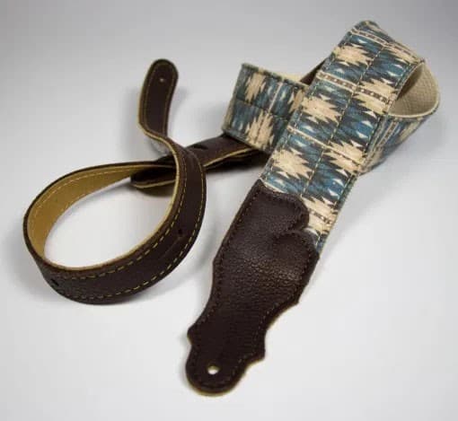 2 IN BLUE AZTEC NAT.COTTON / BRN LEATHER