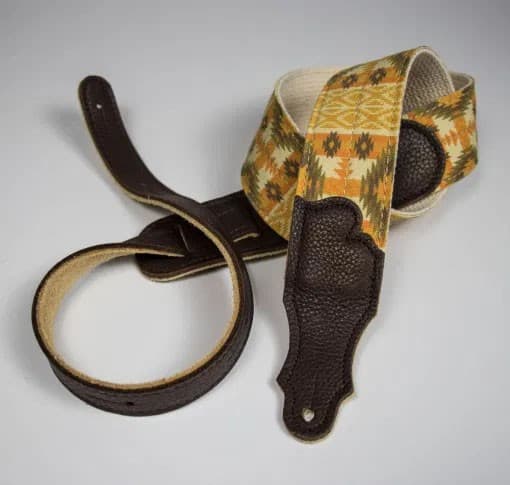 2 IN GOLD AZTEC NAT.COTTON / BROWN LEATH