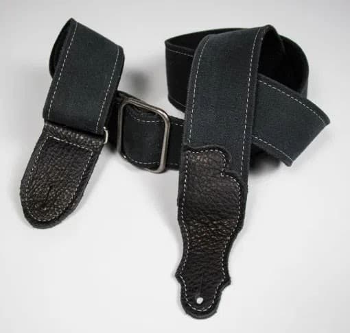 2 IN BLACK CANVAS/BLACK LEATHER ENDS