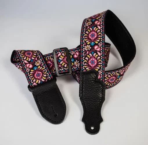 2 IN RETRO PINK/BLACK GLOVE LEATHER ENDS