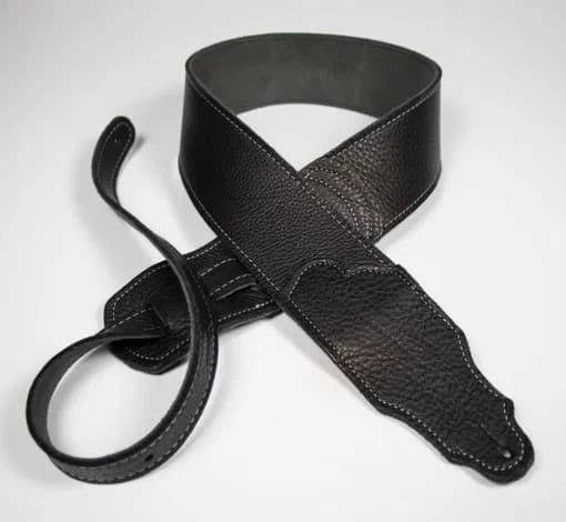 3 IN BLACK GLOVE LEATHER/GOLD STITCHING