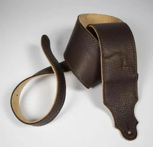3 IN BROWN GLOVE LEATHER/GOLD STITCHING