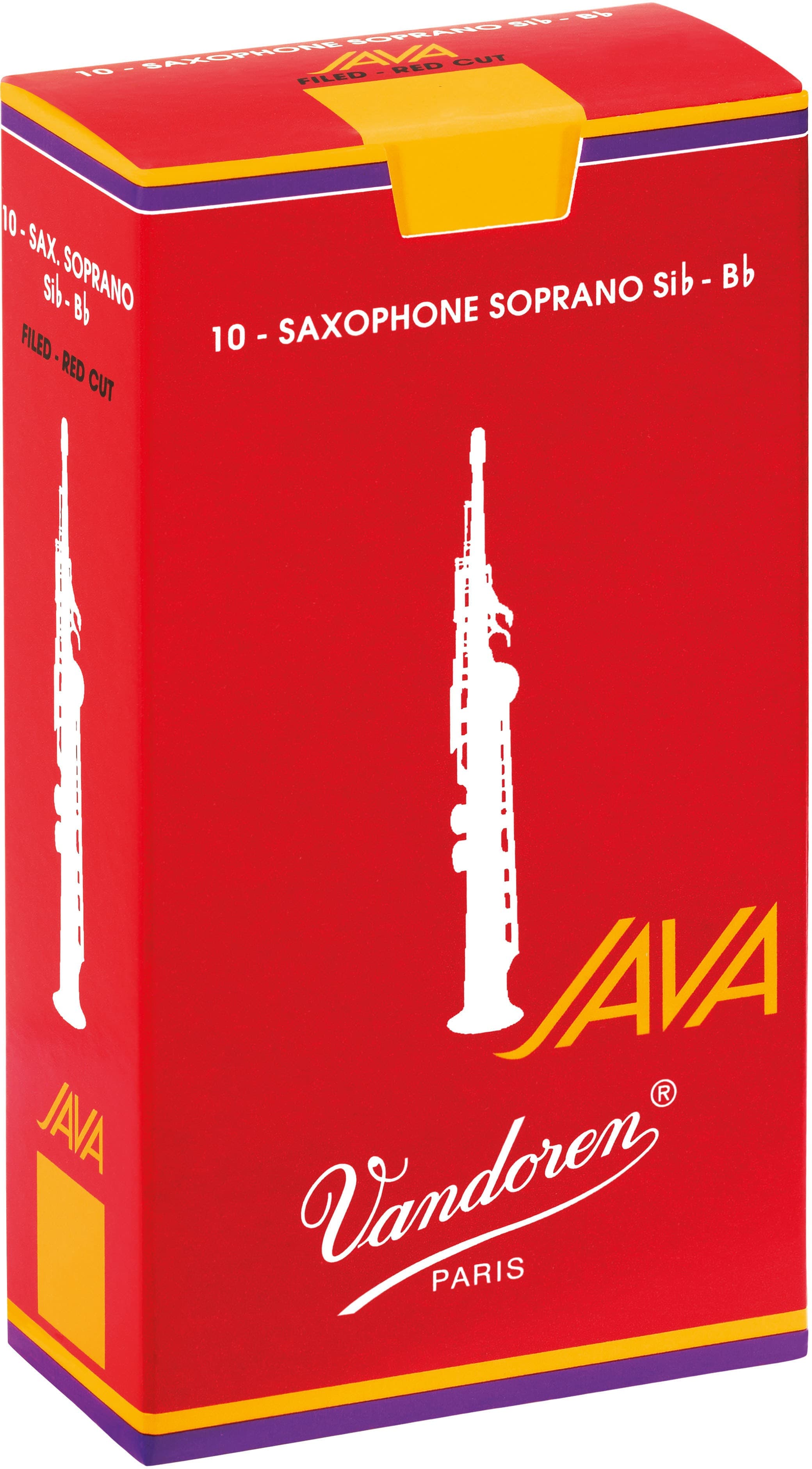 VANDOREN SOP SAX JAVA REED RED CUT BOX1