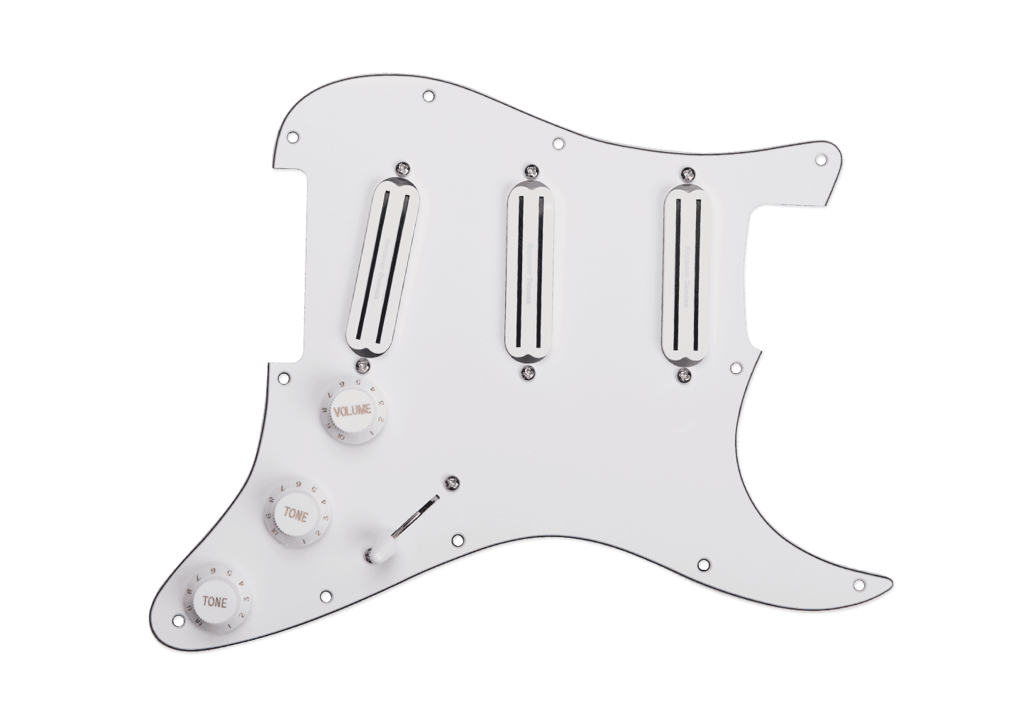 ^PICKGUARD ASSY TRIPLE RAILS WHITE
